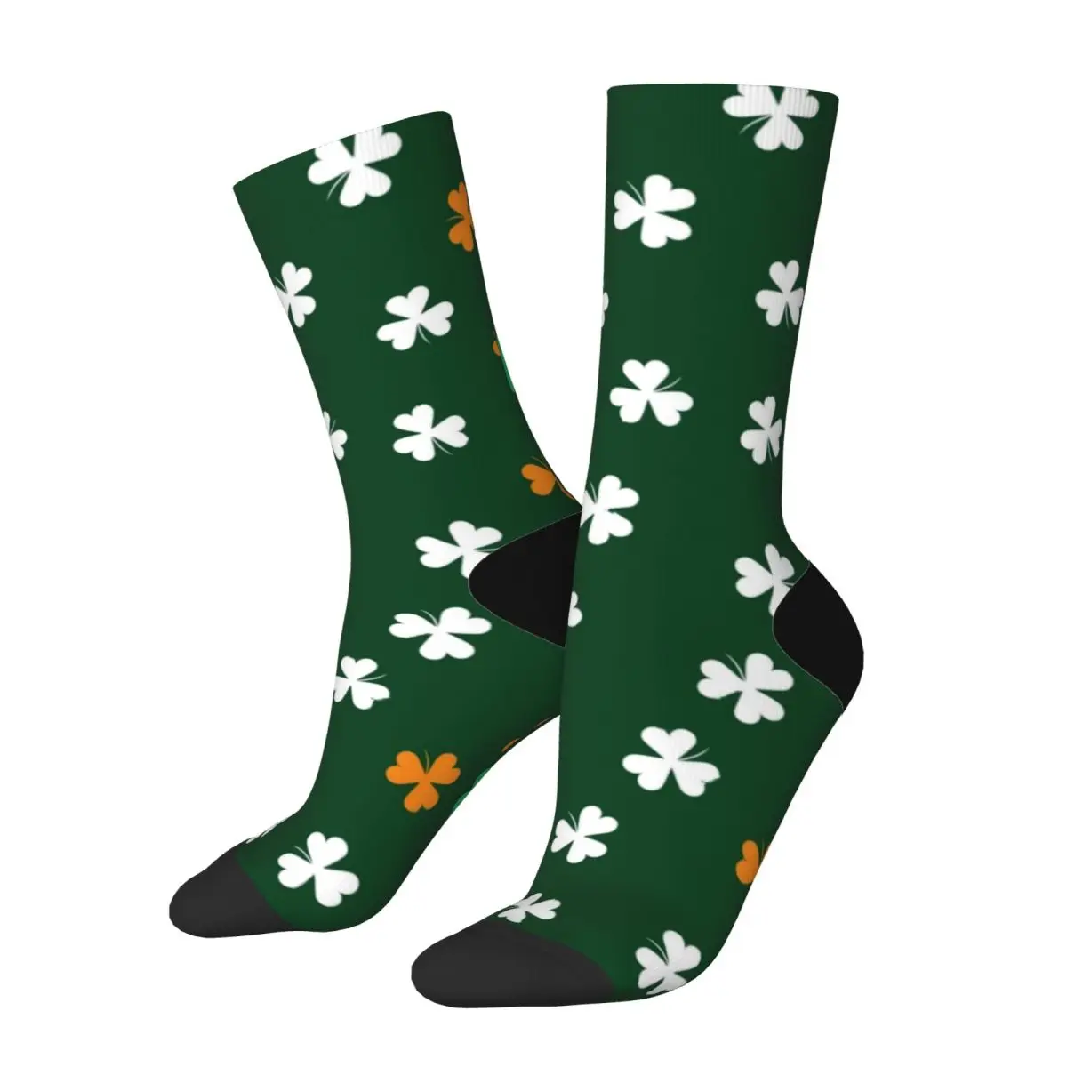 St. Patricks Day All Over Irish Flag Gifts for men Sport Breathable Soft Unisex Socks High Elastic Middle Tube Stocking