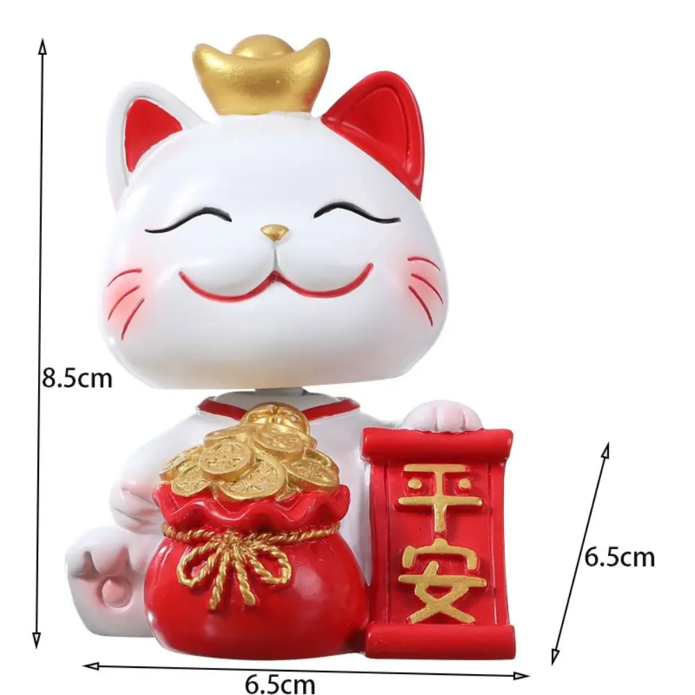 Gifts Japanese Lucky Cat Figurines Creative New Year Wealth Fortune Sculpture Cute Kawaii Fortune Cat Office