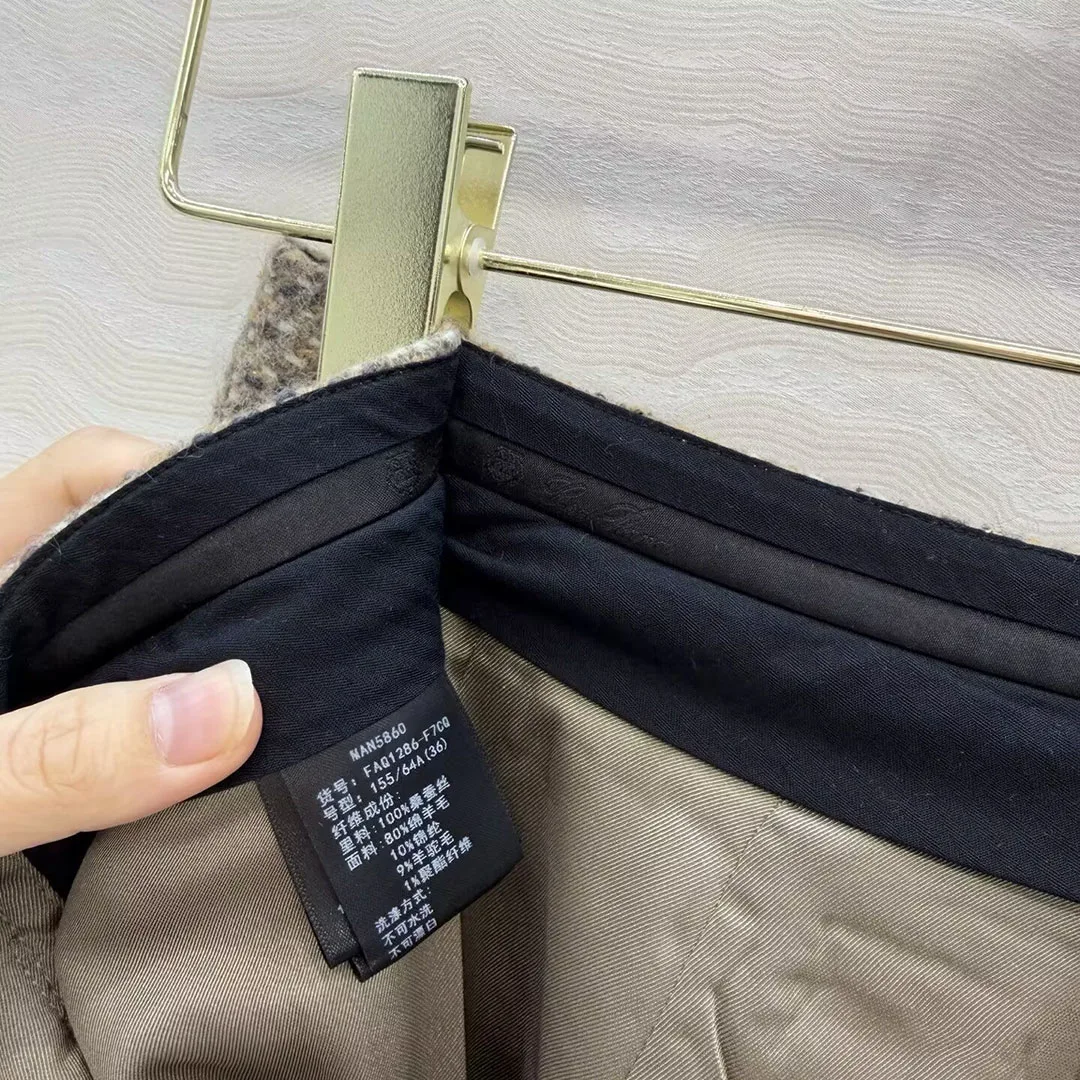 New Winter Old Money Style Vintage Woolen Wide Leg Loose Pants Women High Waist Folds All-matched Casual Work Wear Trousers