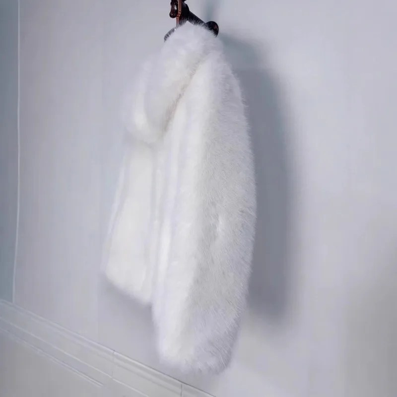 Women's Clothing Faux Fur Coat New Fur Jacket Solid Artificial Fur Lapel Warm Jackets for Women Luxury Brand Design Clothing