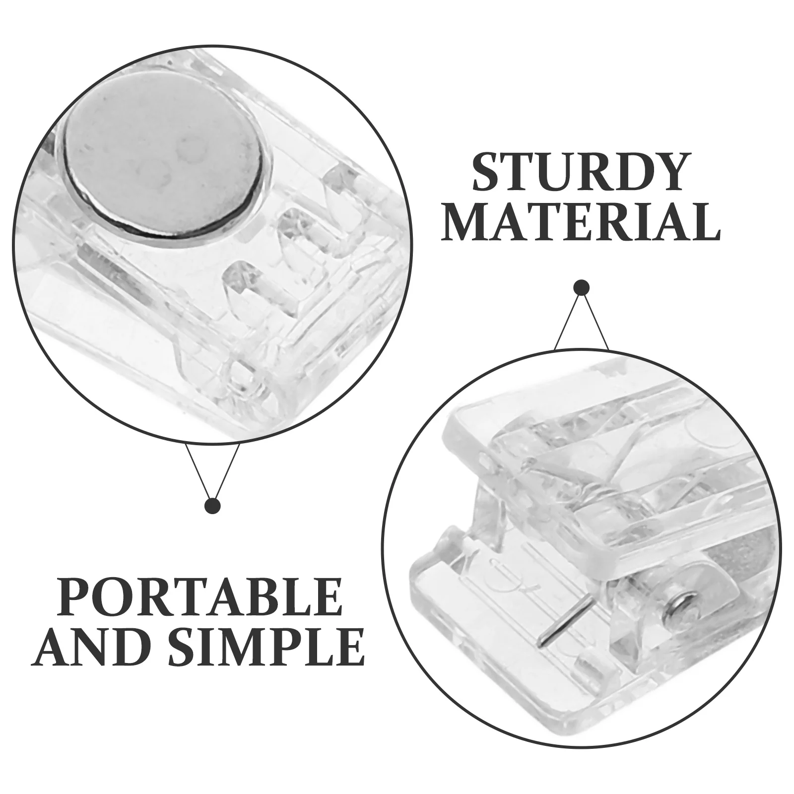 10 قطعة حامل شارة الهوية المغناطيسي كليب الربيع المشبك للطلاب بطاقة الائتمان مجلد صور شفافة متعددة الاستخدام شارة حامل الحبل