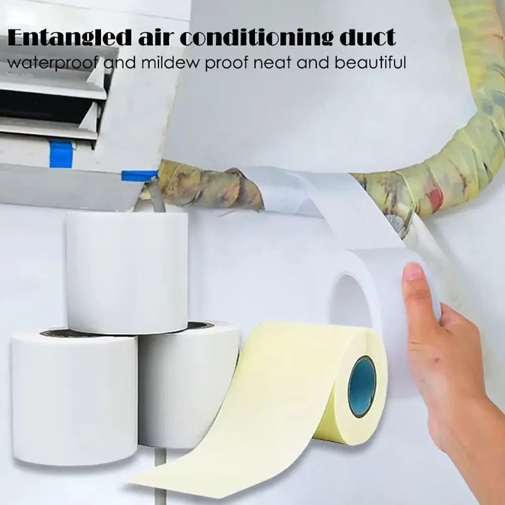 1Pcs 9-11m Duct Sealing Tape PVC 60mm PVC Insulation Bandage Sunscreen Waterproof Copper Tube Bandage