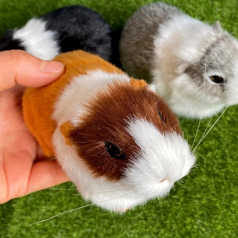 Realistische Hamsterfiguren, Plüschtiere, lebensechte Meerschweinchen-weiche Stofftierfigur für Kinder, Geburtstagsgeschenk
