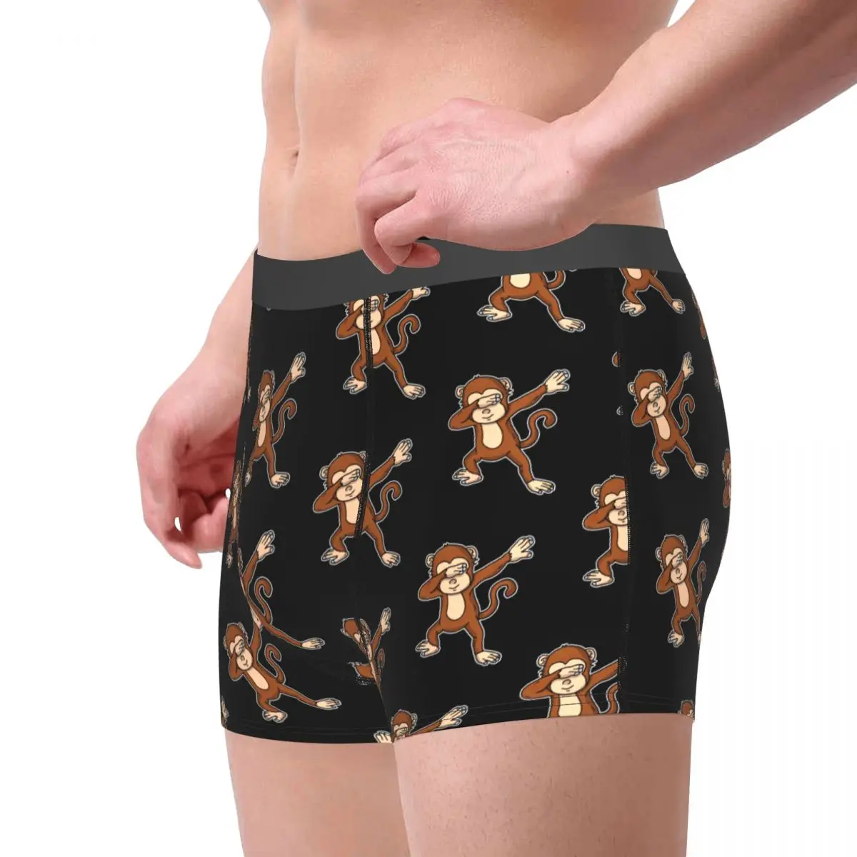 Funny Dabbing Monkey Dab Dance Ape Lover Gift Underpants Breathbale Panties Male Underwear Print Shorts Boxer Briefs