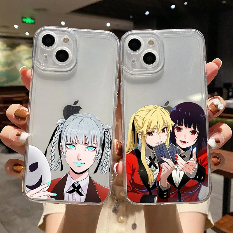 Lovely Anime Kakegurui Jabami Yumeko Phone Cover For iPhone 11 12 13 14 15 16 Pro Max 16 15 14 Plus 13Mini Soft Silicone Case