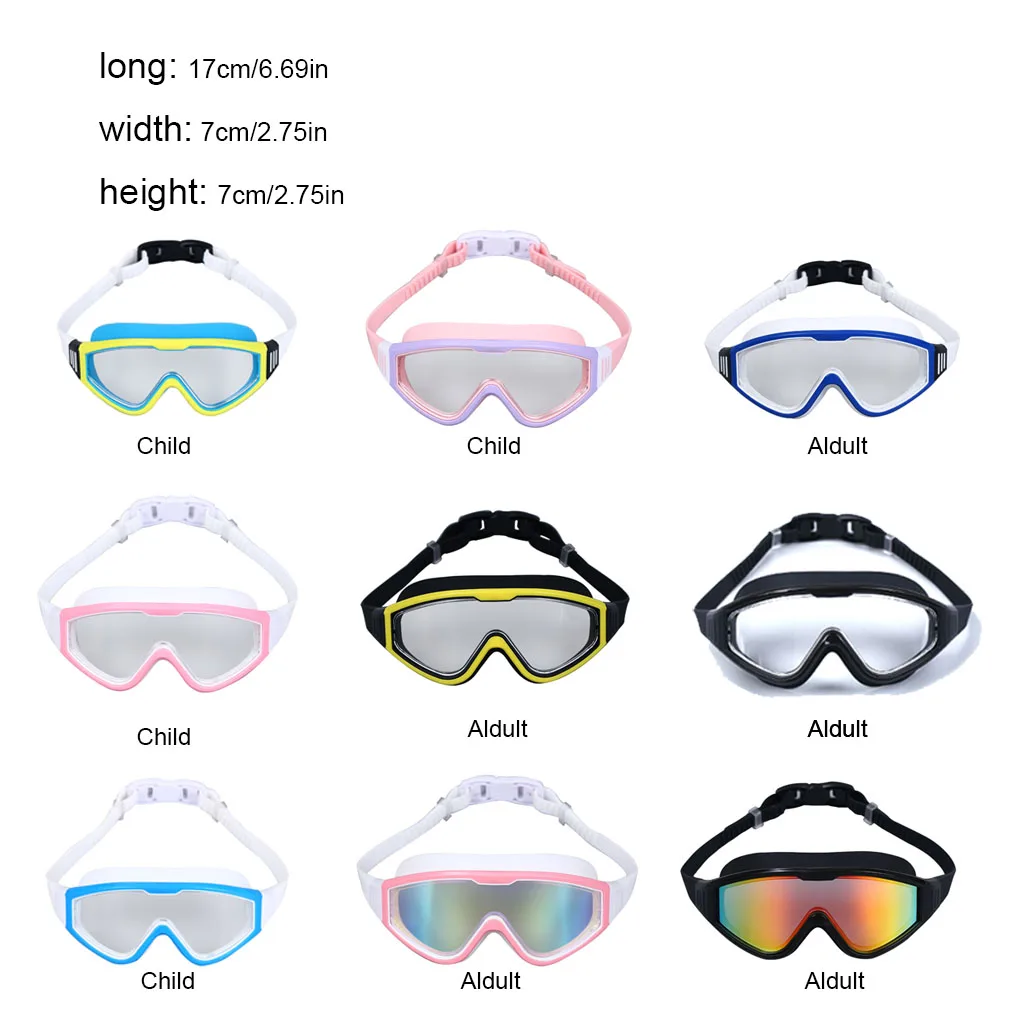 نظارات سباحة احترافية لحمام السباحة، نظارات رياضية مائية، أزرق للأطفال