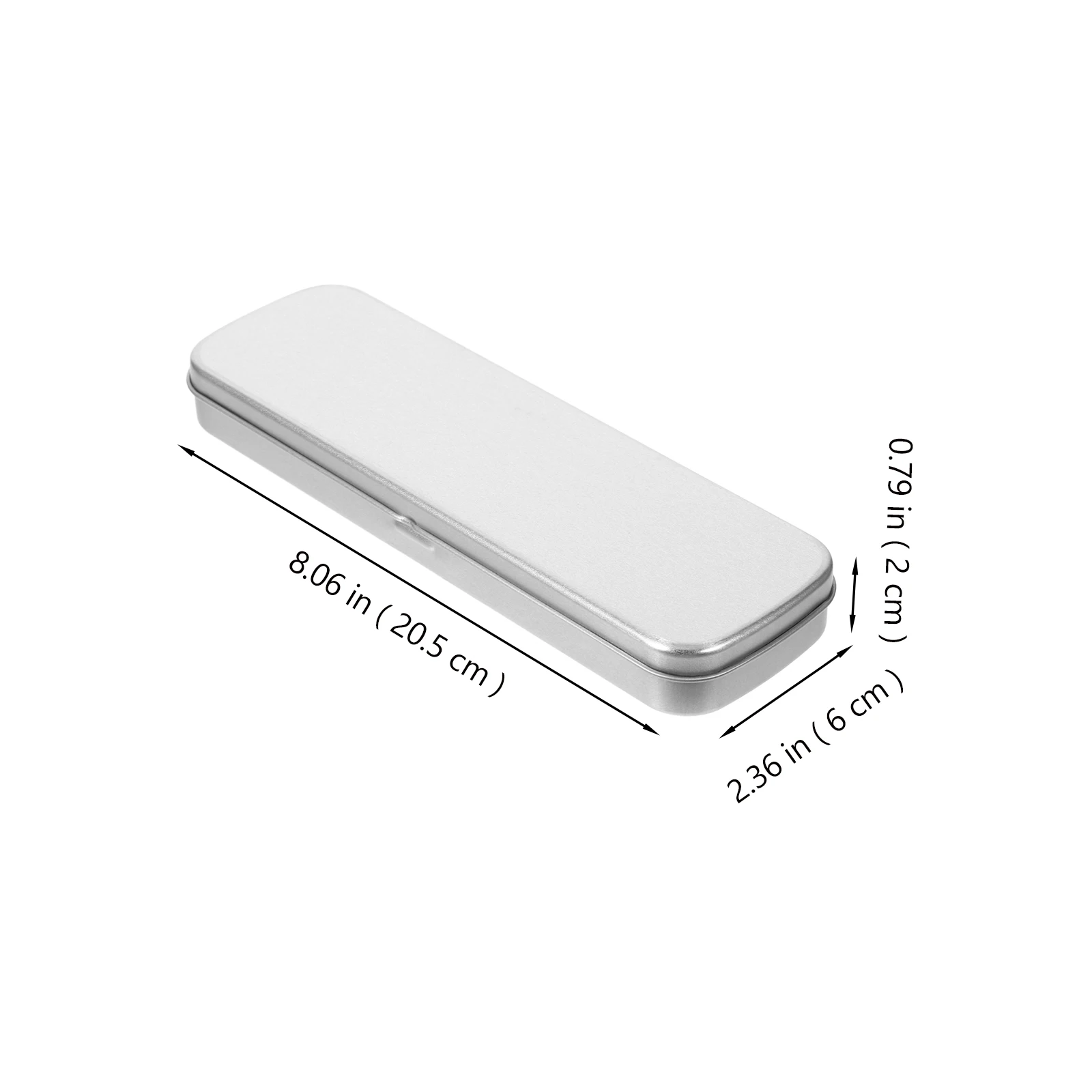 

5 Pcs Pencil Case Tin Metal Concise School Supplies Boxes for Boys with Lid Students Silver
