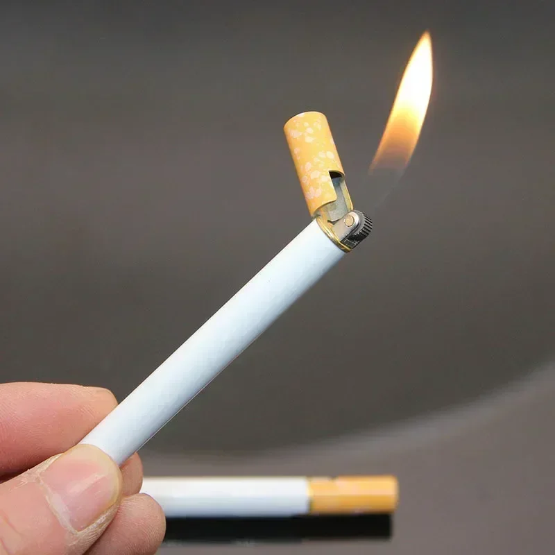 Mini Cigarette Accessories Gadget Gifts, Compact Portable Cigarette Lighter, Grinding Wheel Torch Gas Butane Lighters Men Gifts