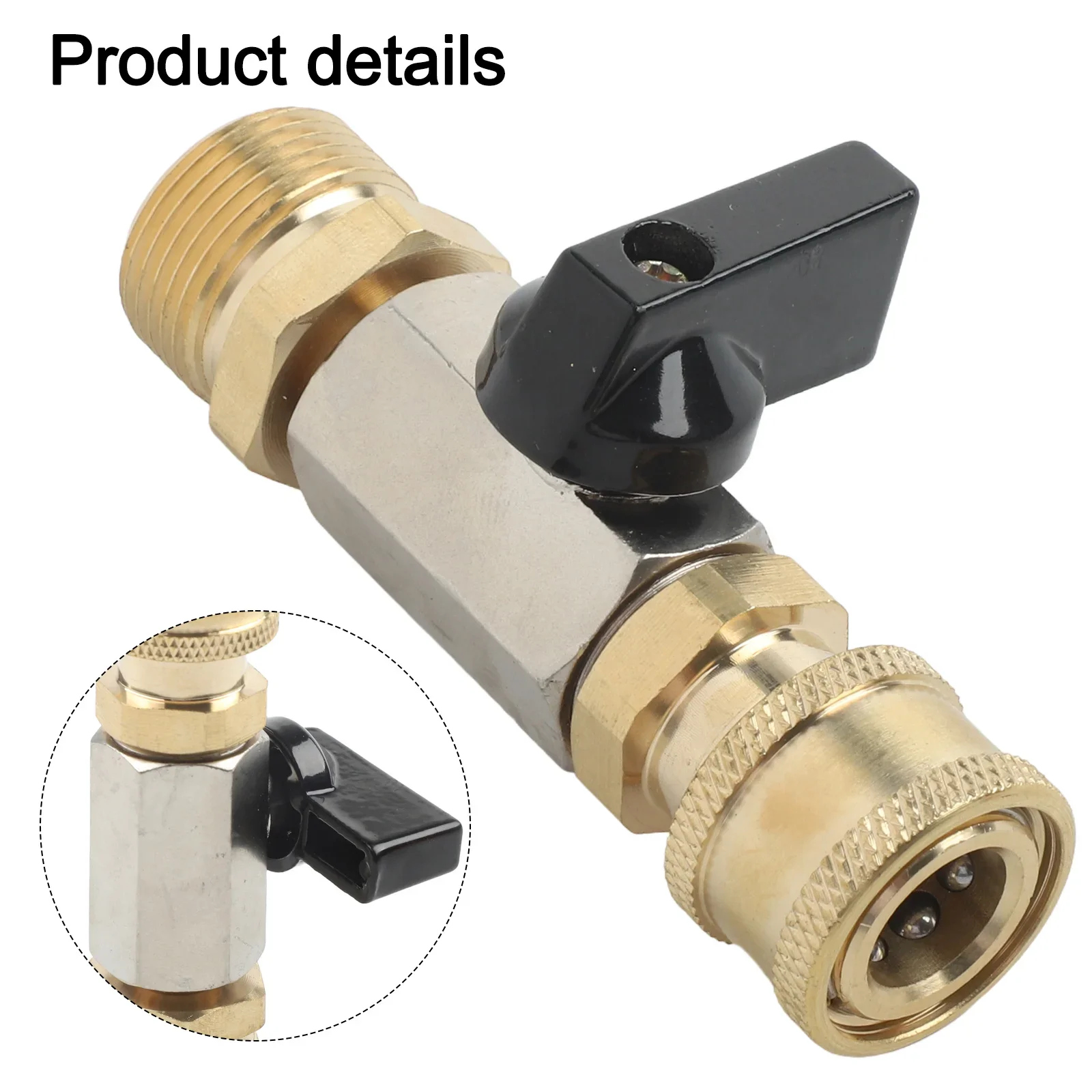 Heavy-Duty Cleaning M22 Adapter Efficient Cleaning Adapter As Shown Brass Construction High-Pressure Compatibility