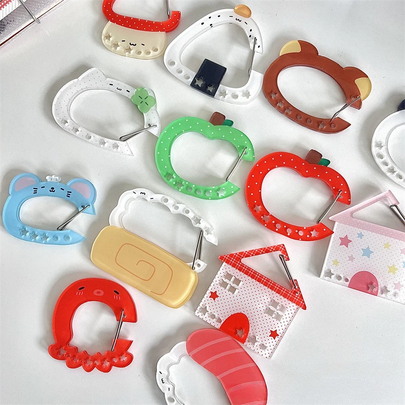Kawaii Illustration trinkets keychain bag charms Acrylic pendant decoration Carabiner Backpack Pendant Handbook Decoration Gifts