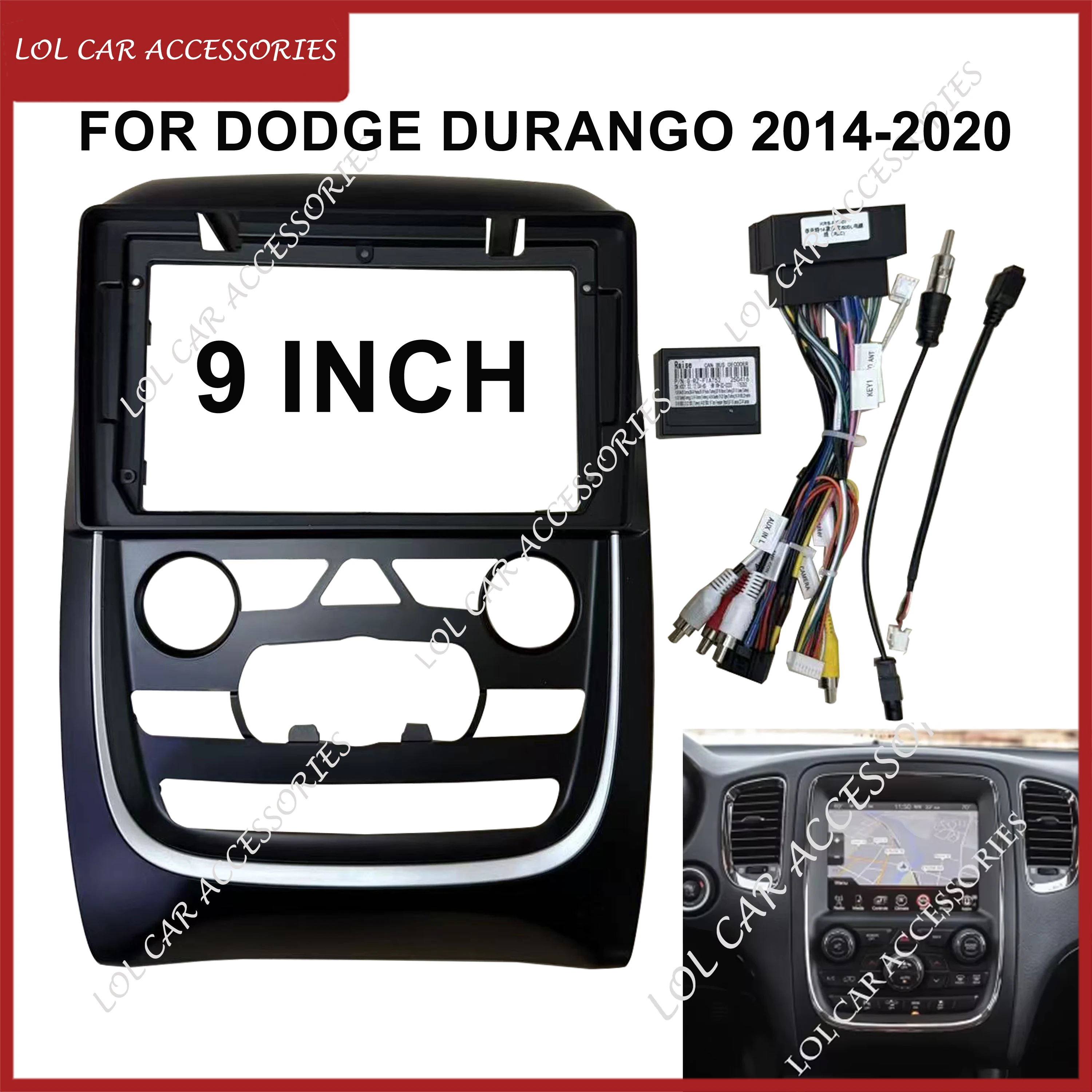 

9 Inch For DODGE Durango 2014-2020 Car Radio Stereo GPS MP5 Android Player Head Unit 2 Din Fascia Panel Dashboard Frame Cover