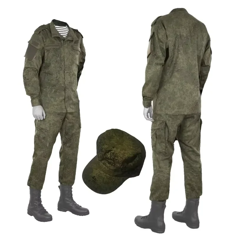 Russian VKBO Tactical Combat Suit EMR Camouflage Uniform Training Clothes with Hat VDV Airborne Military Gear for Men
