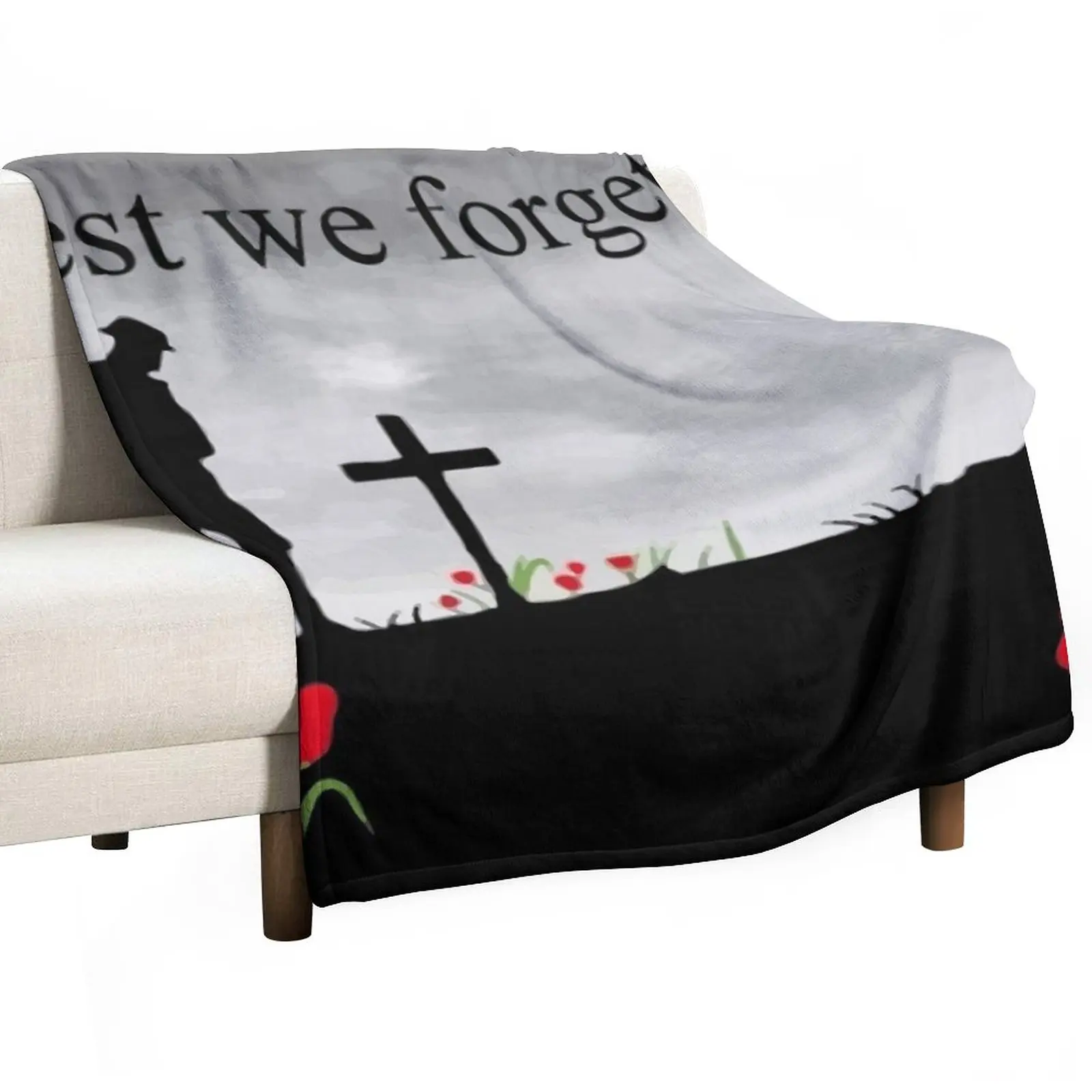 

Lest We Forget - Remembrance Day Throw Blanket Furry Blankets Decorative Bed Blankets