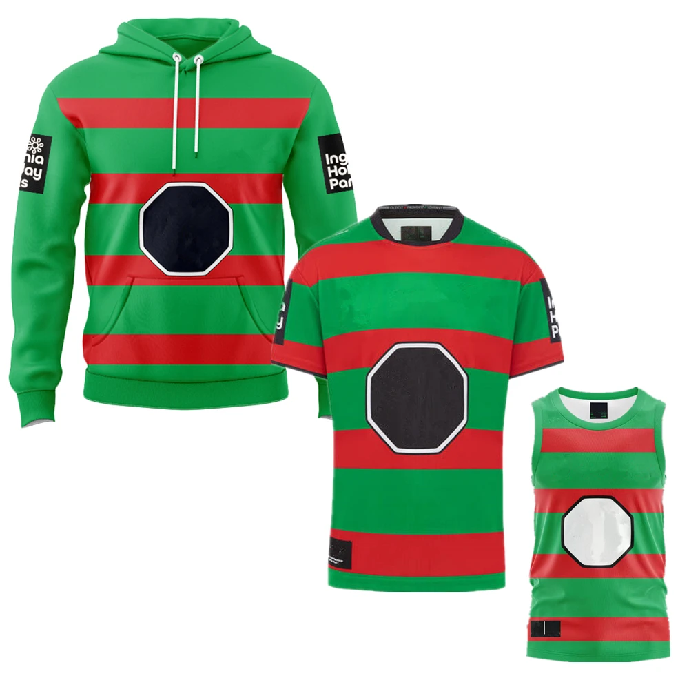 

2024 South Sydney Rabbitohs home rugby jersey Hoodies jacket polo singlet Australia RABBITOHS ANZAC rugby shirt