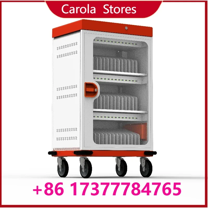 

Hot Selling 48-Slot AC+USB Dual-Power Mobile Trolley, Rolling Chromebook Laptop Storage Cart for