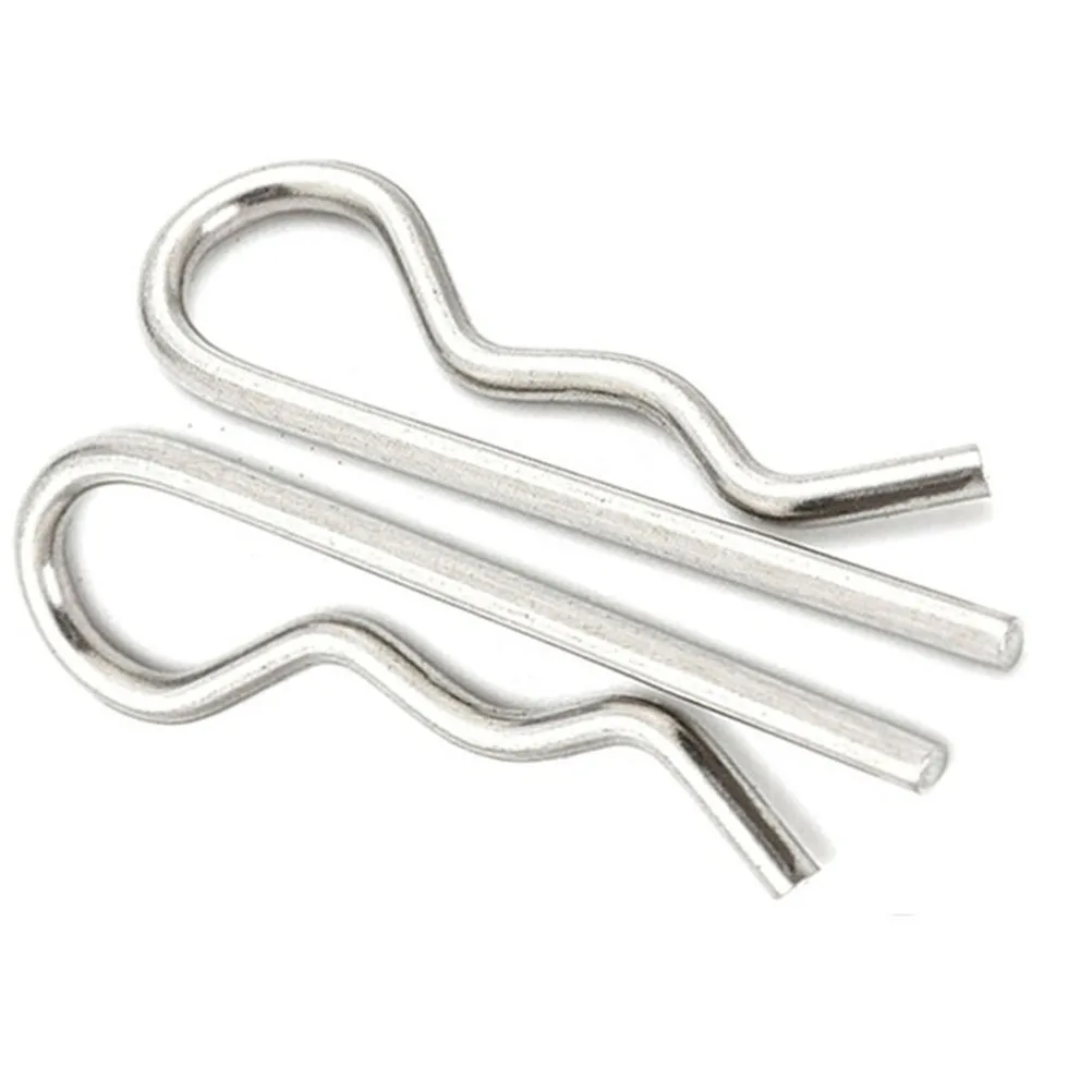 

500Pcs R Shape Cotter Pin Carbon Steel Fastener Pin Durable Mechanical Industry Accessory Practical Split Cotter Clip 1.2x21mm