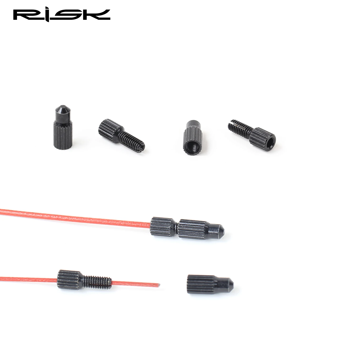 RISK Bike Bicycle Derailleur Shift Brake Tool-free Inner Cable End Cap Aluminium Alloy Dust Cover Crimps Tips Housing Ferrules