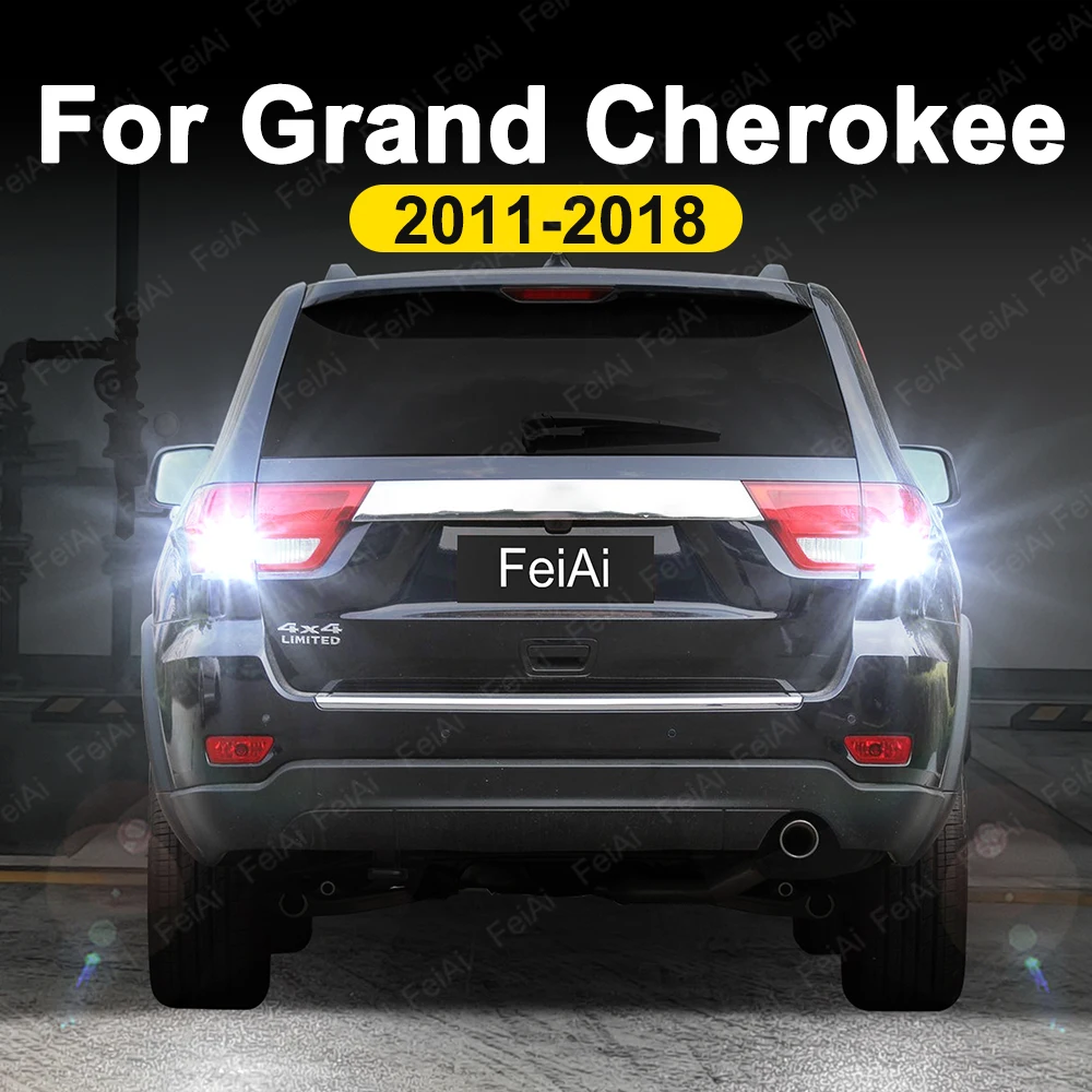 Luz LED de marcha atrás para Jeep Grand Cherokee WK2 2011 2012 2013 2014 2015 2016 2017 2018, accesorios de sintonización, bombilla LED de marcha atrás para coche