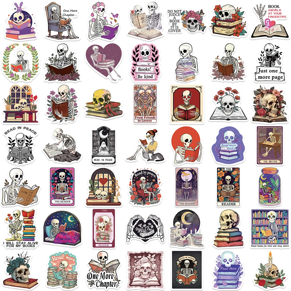 Рисунок 6 - готические наклейки для чтения книг с черепом