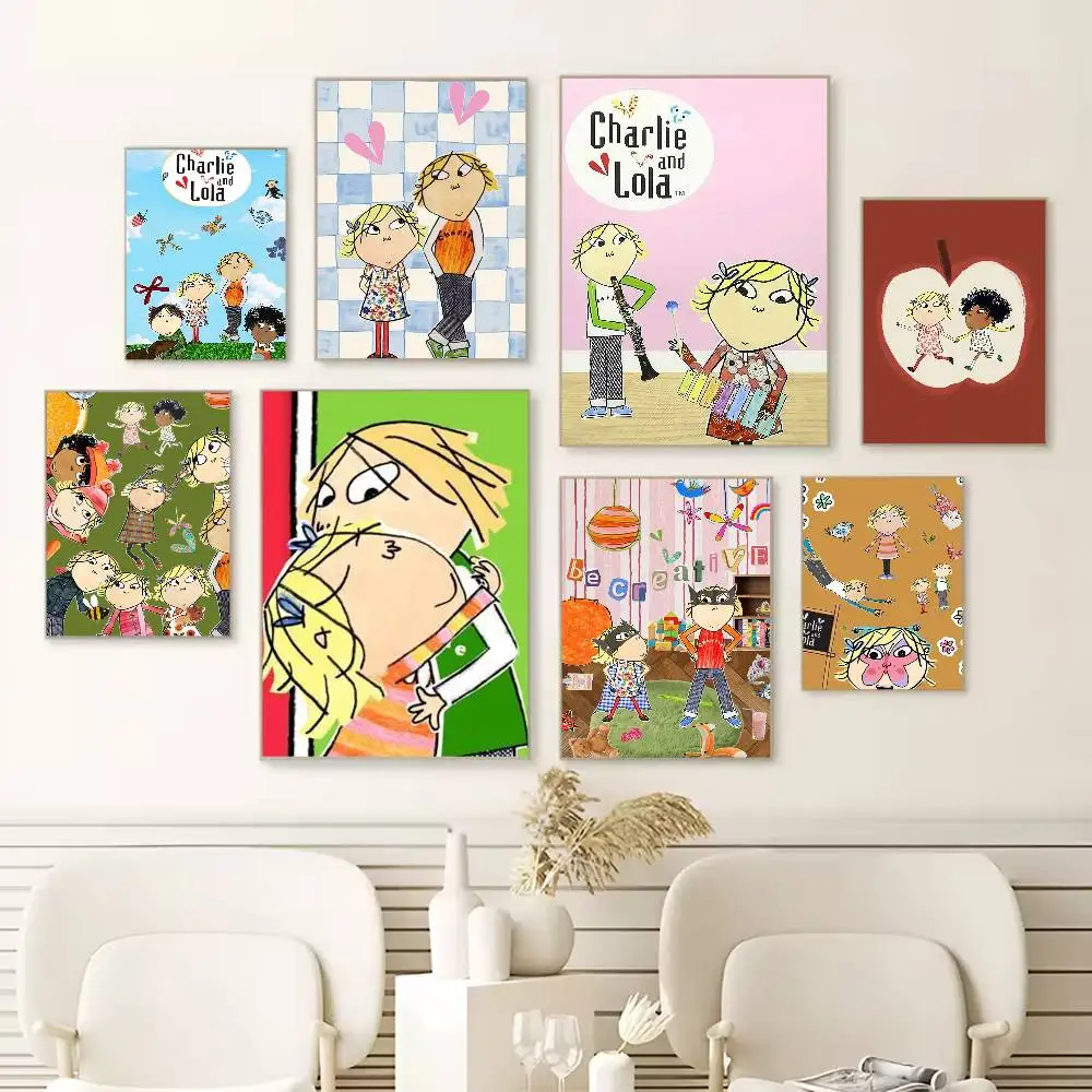 

C-Charlie and L-Lola Poster HD Self Adhesive Waterproof Wall Art Ideal for Home Office Dorm Gift