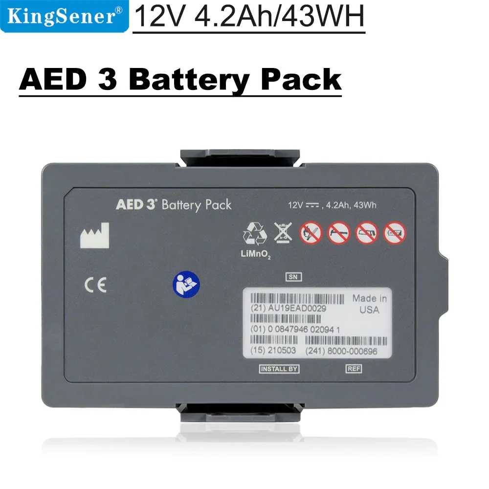 12V 43WH AED 3 Replacement Lithium Battery For ZOLL