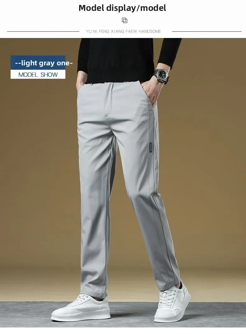 Herren-Herbst-Winter-Hose, dick, warm, Business, gerade geschnitten, lässig, modisch, koreanischer Fleece-Stil, schwarz, grau, Baggy, Y2K-Hose, vielseitig einsetzbar – Detail 12