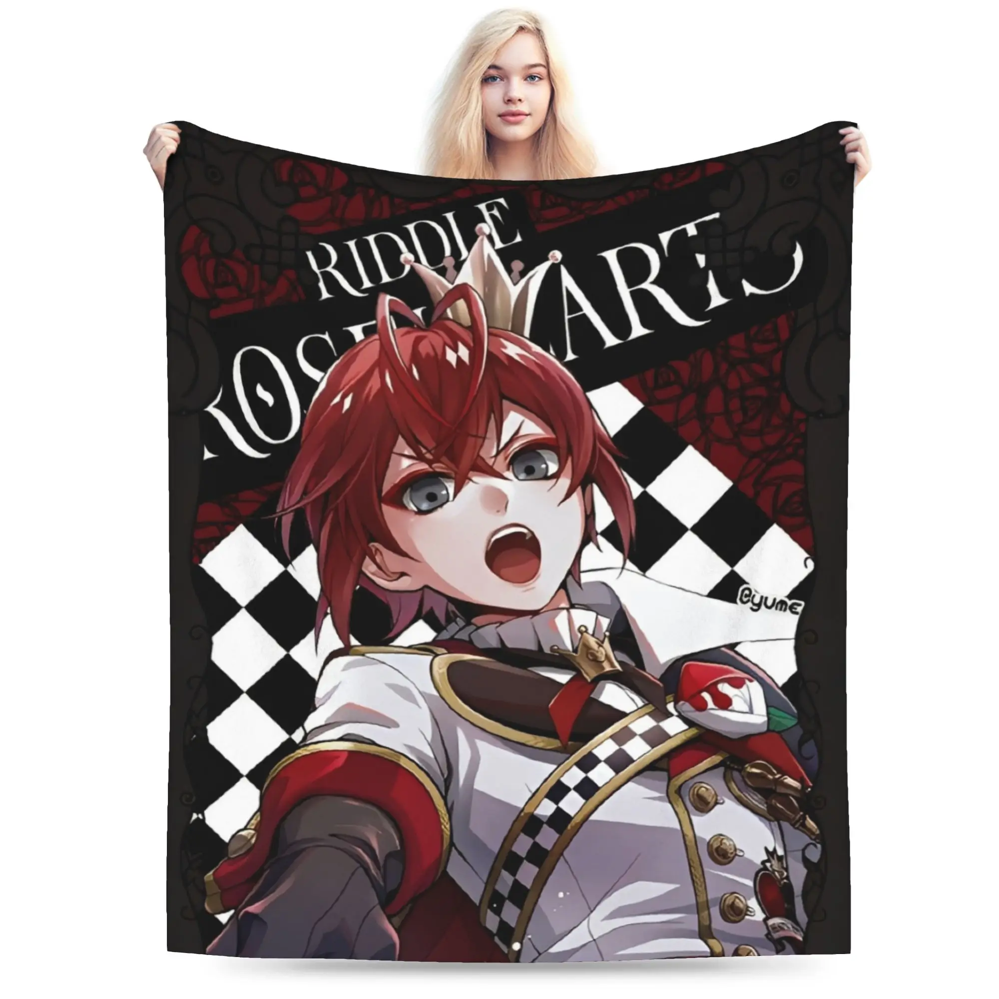 

Twisted-Wonderland the Animation Anime Stuff Blankets Lightweight Thin Flannel Throw Blankets Cozy Rug Piece
