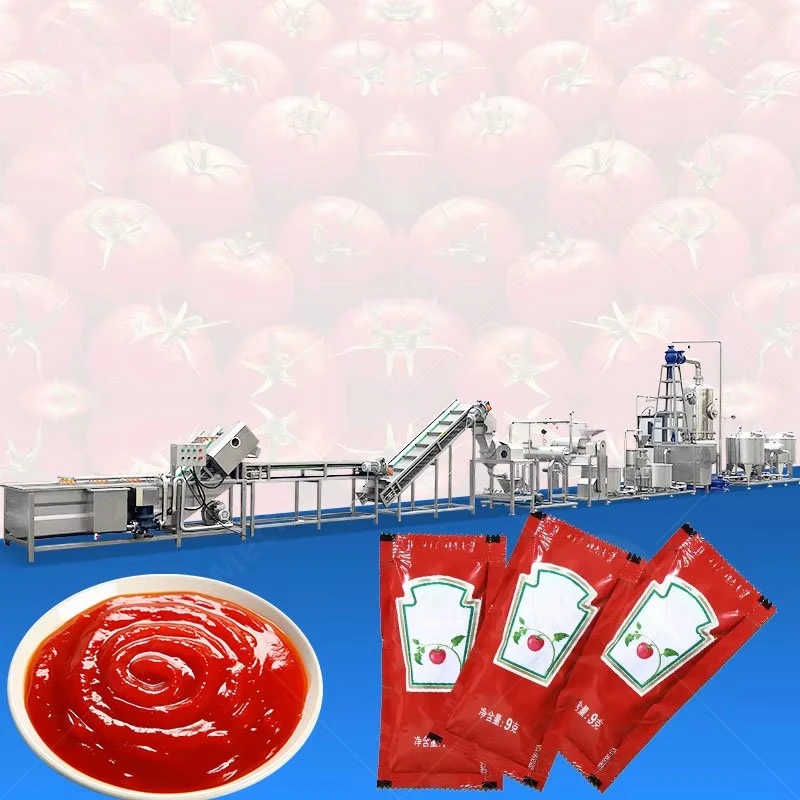 Canned Tomato Paste Ketchup Sauce Processing Machine Small Scale Sale Factory Direct Accept Custom