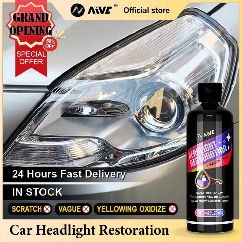 Car Headlight Restoration Polishing Kits AIVC-M Headlamp Repair Cleaning Remove Oxidation Auto Anti-Scratch Detailing Cleaning