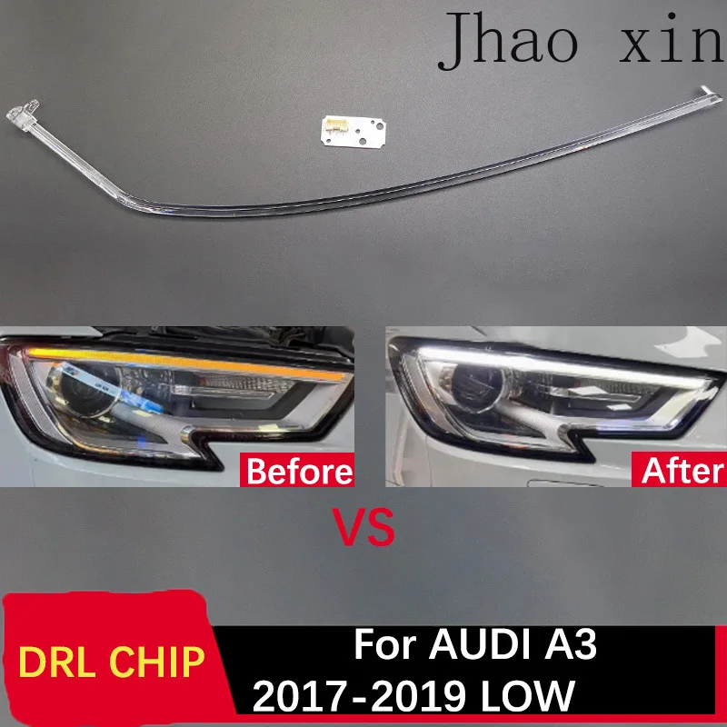 

Дневные ходовые огни (ДХО) для Audi A3 2017-2019: чип-модуль, трубка, плата Angel Eye, белый свет, балластный модуль, световая трубка