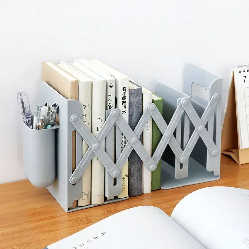 Retractable ABS Book Stand Bookends Students Use Bookshelf Desktop Rack Shelf Holder Office Magazine Organizer Simple Book Stand