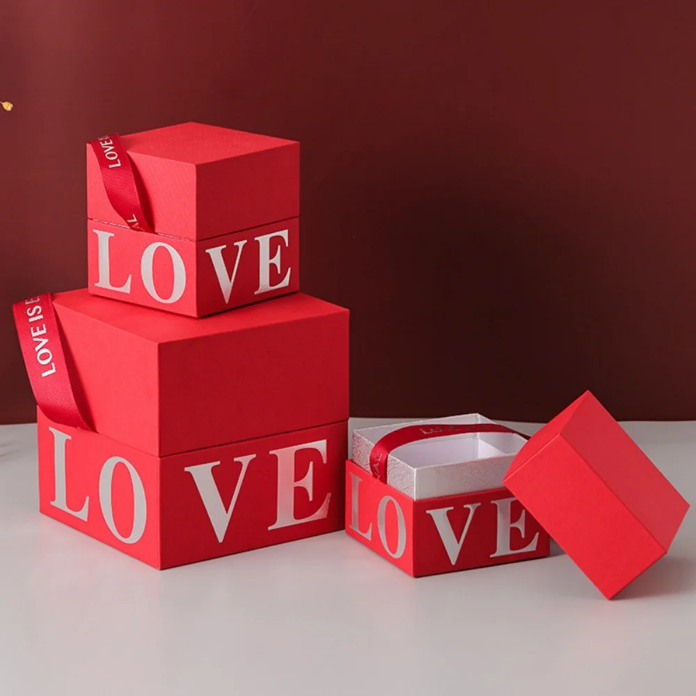 

Love Gift Box Customizable Candy Box Valentine'S Day Gift Box Portable For Gift Giving Wedding Valentine'S Day