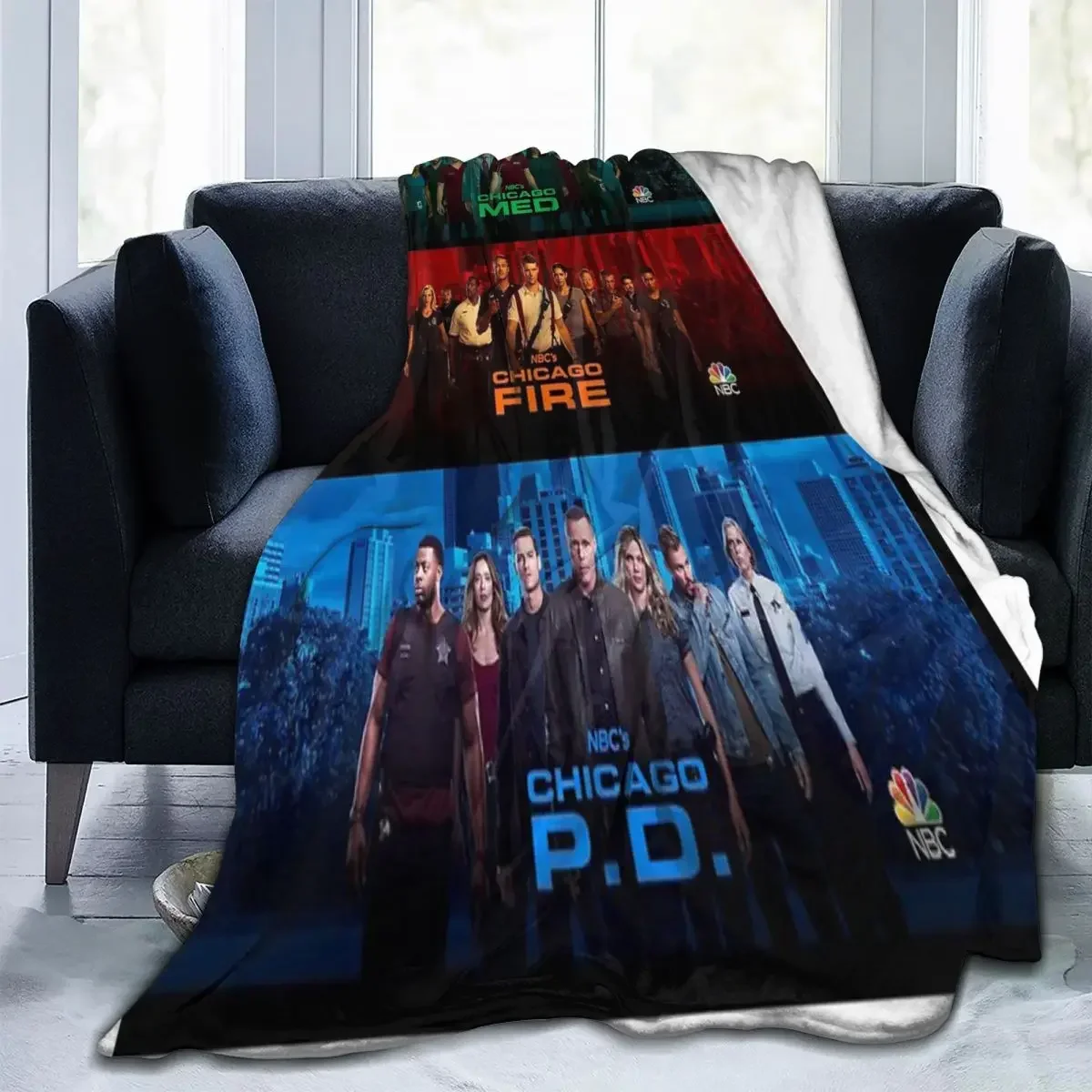 Chicago PD Fire Med Personalized AntiPilling Throw Blanket for Bedroom Portability
