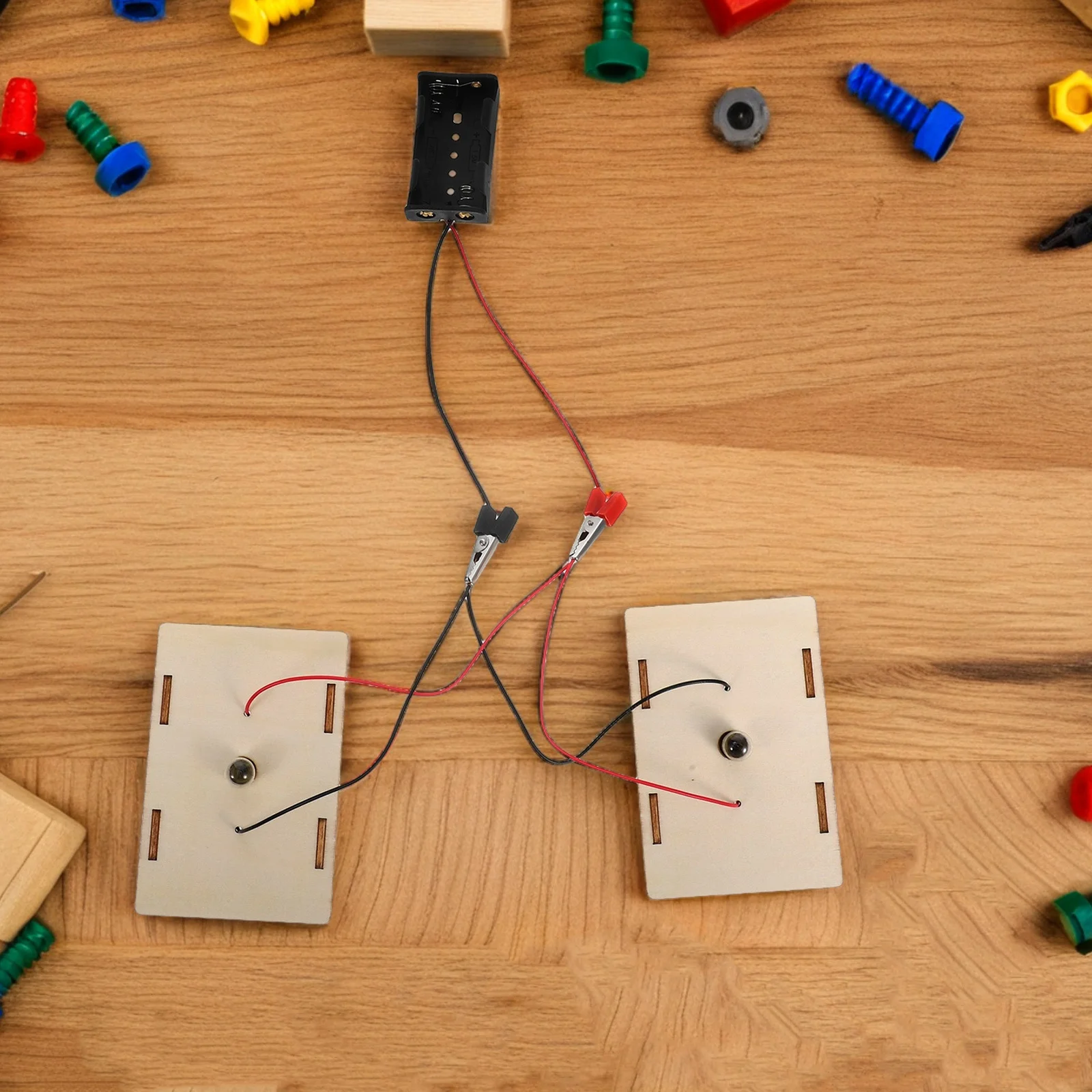 1Set Kids Science Kit Elektrisch Circuit Educatief Hulpmiddel Stem Gericht Veilig Duurzaam Natuurkunde Experimenten Interactief Leren