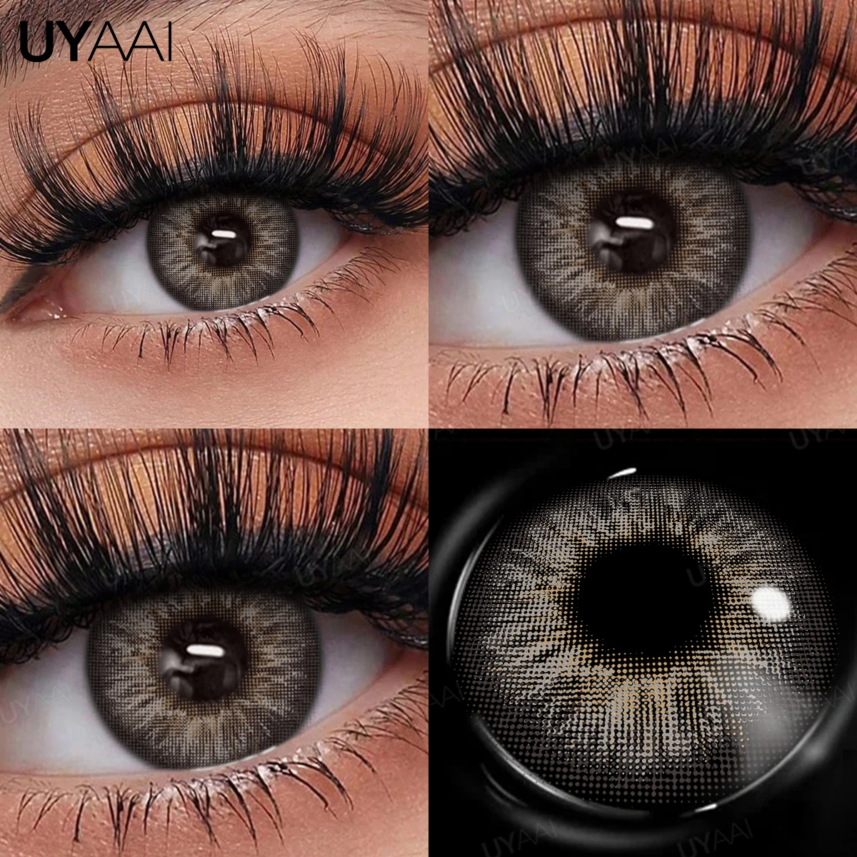 UYAAI Siri 1 Paar farbige Schüler für braune Augen, grüne Augen, Kontaktkosmetik, natürliche modische Linsen für Make-up – Detail 11