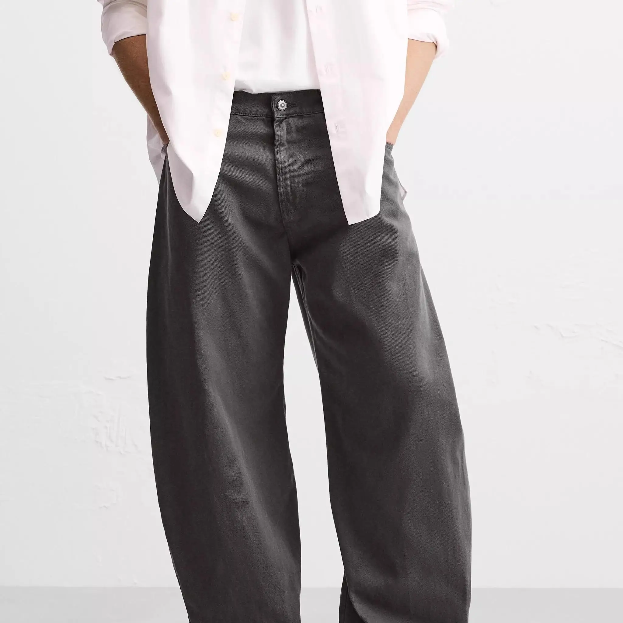 

Men's Casual Cotton Denim Long Pants Fall Winter New Arrival Versatile Waed Outfit Straight Leg Modern Sle Faion Ci