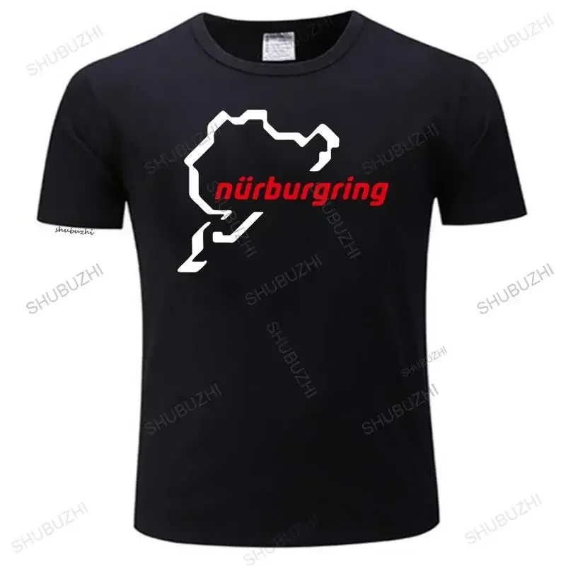 

Mens luxury cotton T shirt men O-neck tees hot sale Classic DesignCar The Racing Track Nurburgring Loose tops for him plus size