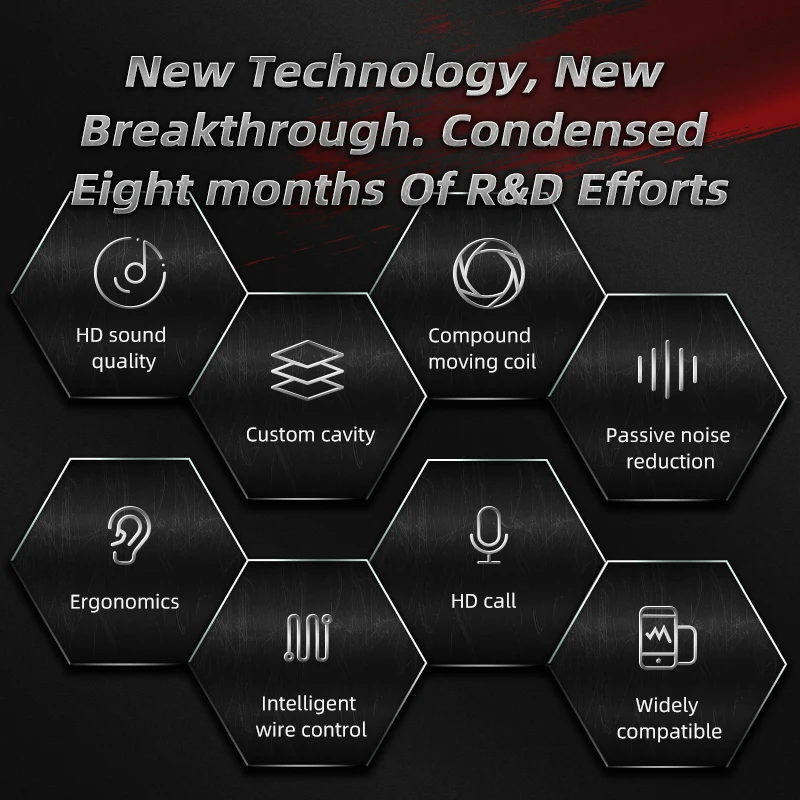 سماعات أذن سلكية من النحاس ، ستيريو جهير HiFi ، شفاف للغاية ، سماعات رأس للألعاب ، موسيقى ، رياضة ، من من الداخل والخارج ، سماعات أذن مع ميكروفون