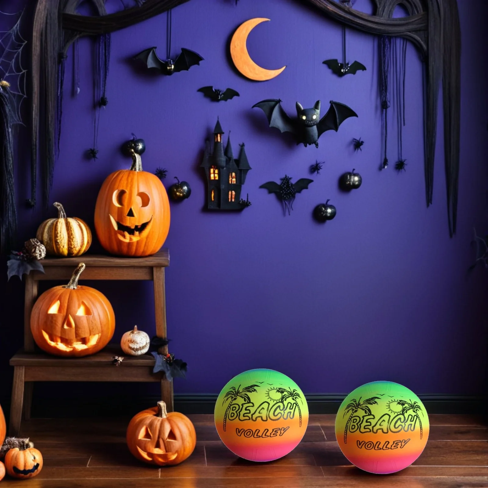 레인보우 볼 플라스틱 놀이 공 어린이용 실내외 핸드볼 킥볼 스포츠 비치 발리 파티 선물 유아용