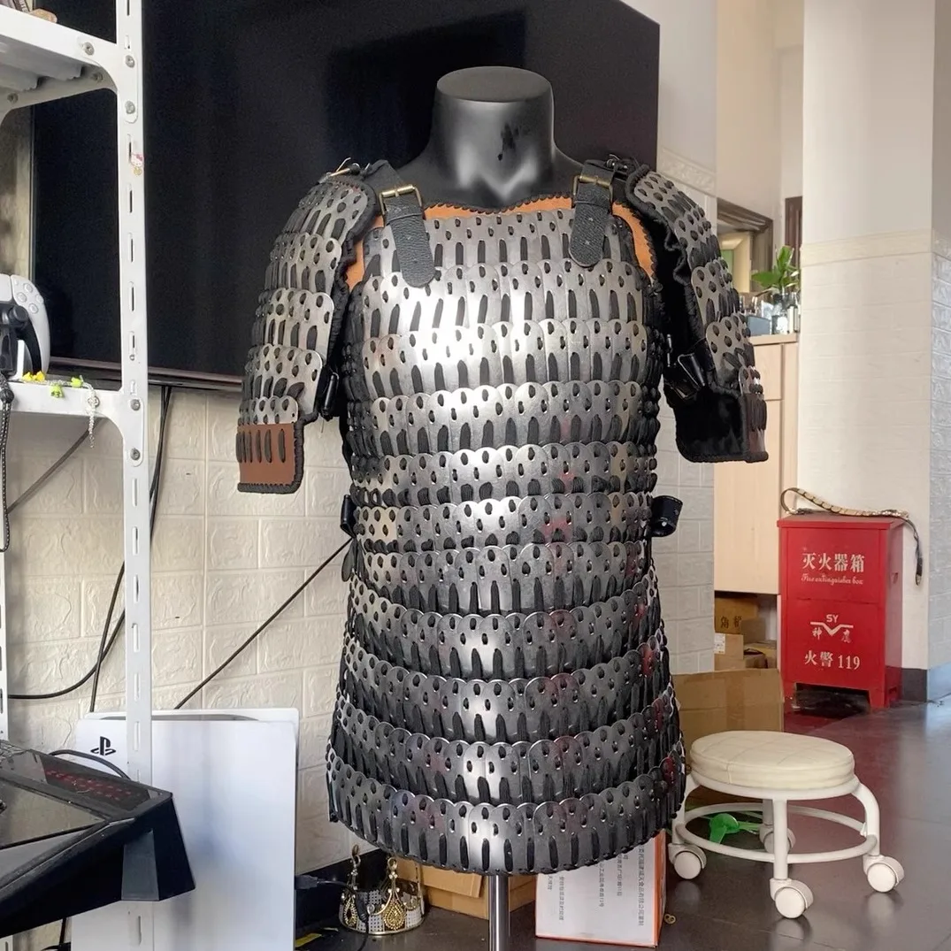 Tang, Song , Ming Dynasties Cosplay Costumes Metal Stainless Steel Tie Armor Two Crotch Armor One-piece straight armor Shoulder