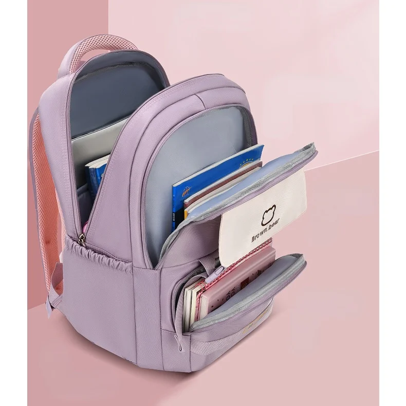 Cute Bear Junior School Students Large Capacity Backpacks for Girls Boys 2022 New Children Teenagers Leisure Fashion Schoolbags