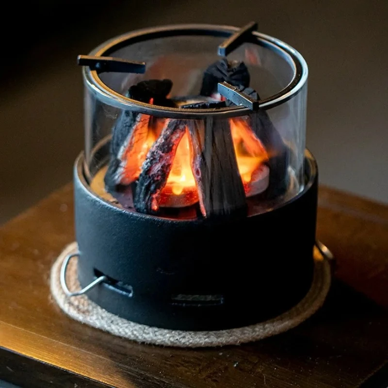 Japanese Style Ceramic Class Tea Warmer Holder Alcohol Burner Stove Household Kettle Stand Baked Milk Jar Carbon Furnace Cafes