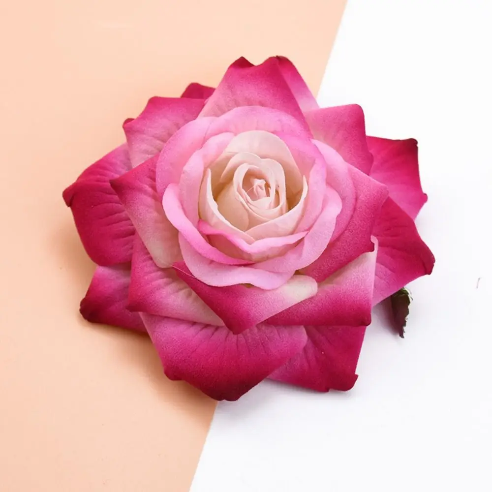 

Bridal Accessories 10CM Silk Roses Head DIY Real Touch Artificial Roses Flowers Non-Fading Handmade Fake Flowers Christmas Decor