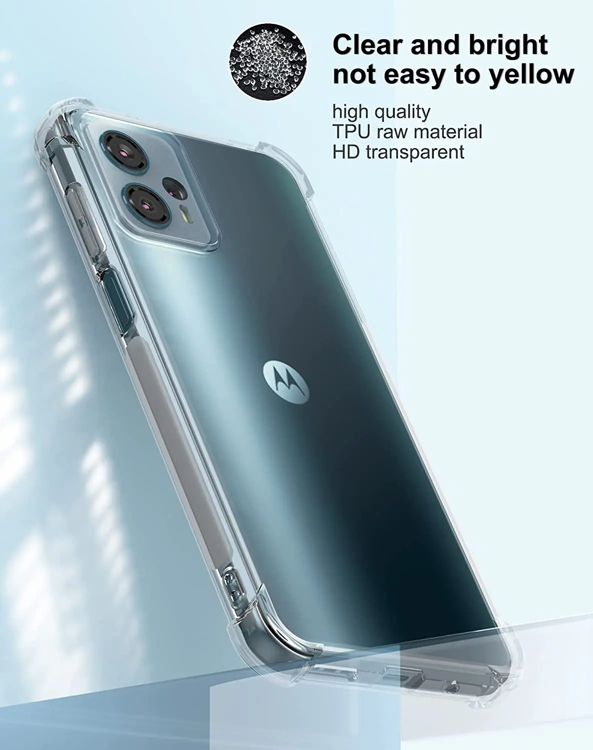 1,5 MM Dicke Air-Bag Klar Fall Für Motorola Moto G13 G23 G53 G73 G22 G32 G42 G52 G62 5G G72 G82 G84 G71S Stoßfest Zurück Abdeckung – Detail 2