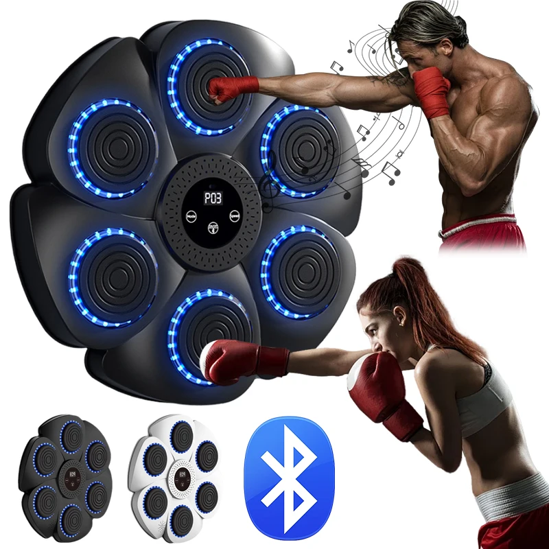 Music Boxing Machine Smart Bluetooth Adult/Children Sports Fitness Boxing Wall Target Muay Thai Reaction Trainer Children\'s Gift