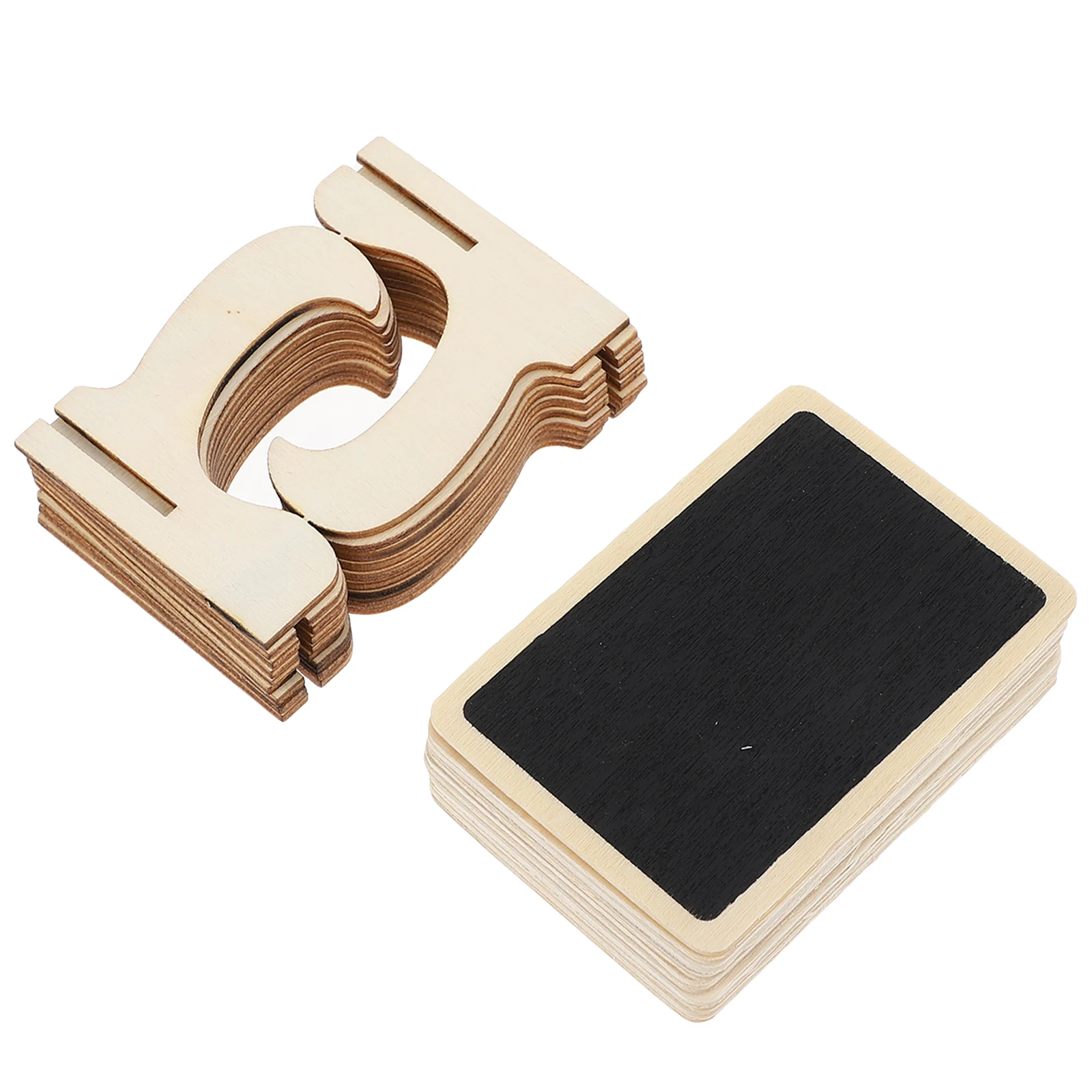 10Pcs Message Blackboard Mini Chalkboard for Desktop Use Reusable Erasable Writing Board Wooden Decorative Sign for Home Office