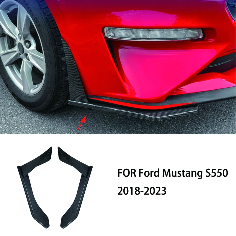 

Car accessories FIT FOR Ford Mustang S550 2018-2023 black ABS front corner cover Grille Side protection Body kit Trim