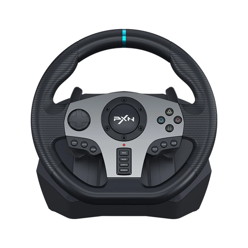 PXN V9 Game Steering Wheel for PS4 Steering Wheel Gaming 900 Degree Rotation Black Wired Custom Logo Accept Racing Wheel 10pcs