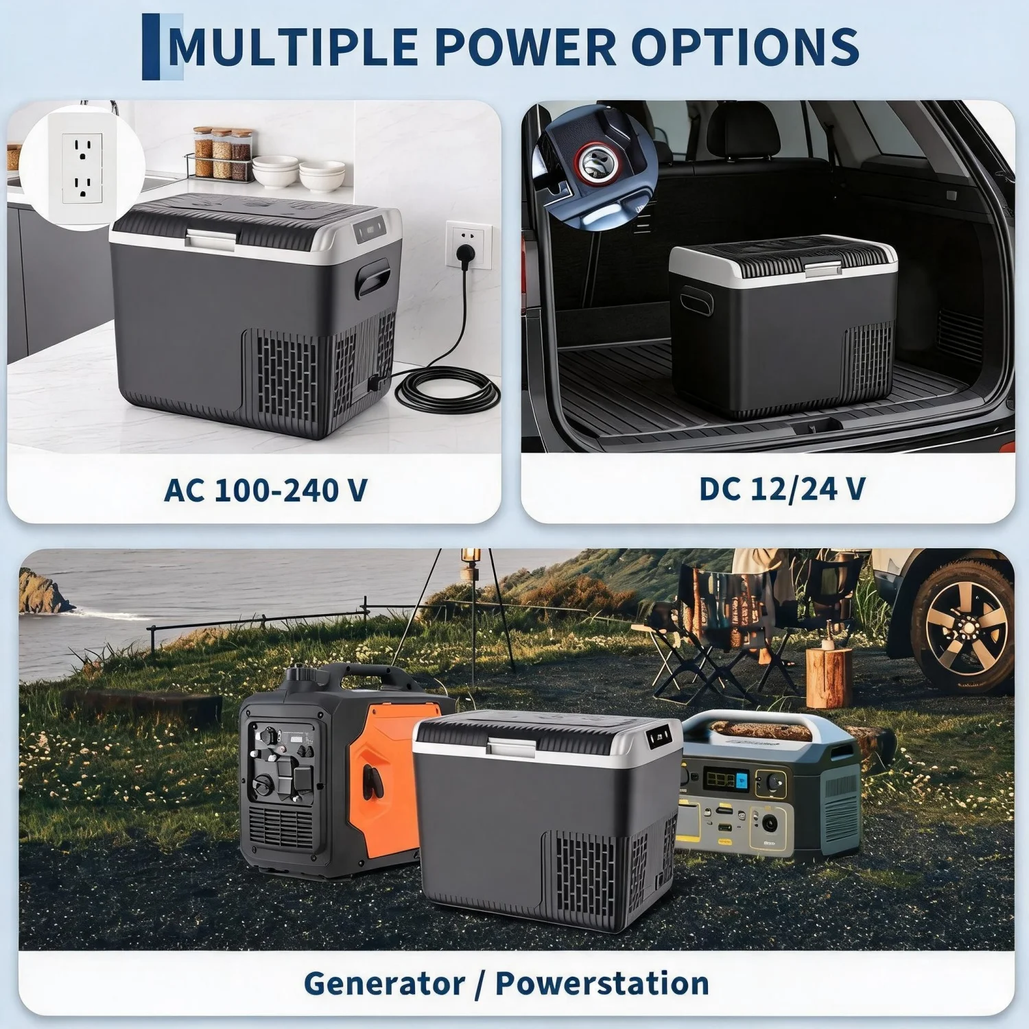 Car Refrigerator, 19QT Car Fridge Portable Freezer Compressor Electric Cooler, Portable Refrigerator, Rapid Freezing, -4°f to 68°f, DC 12/24V Mini Cool Box for Camping, RV, Boat, Travel