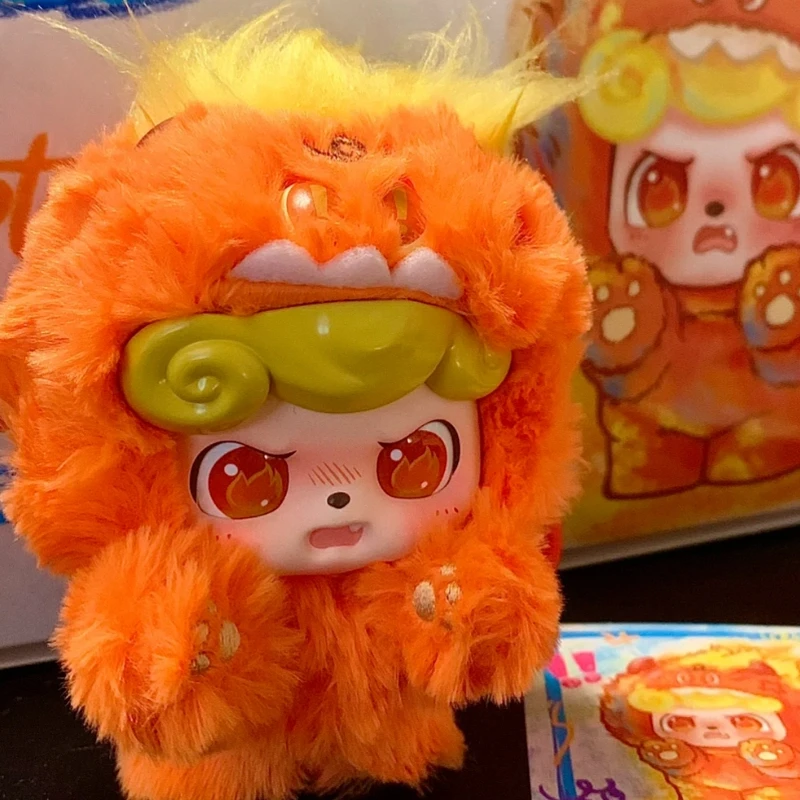 

Q.Kid эмоциональная серия волосатых монстров слепая плюшевая коробка кулон виниловая кукла милый детский сюрприз на день рождения загадочный подарок милые девушки